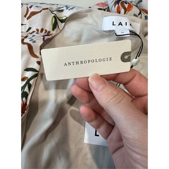 NWT Anthropologie Laia Botanical Wrap Top Dress Size 12 - Picture 10 of 11
